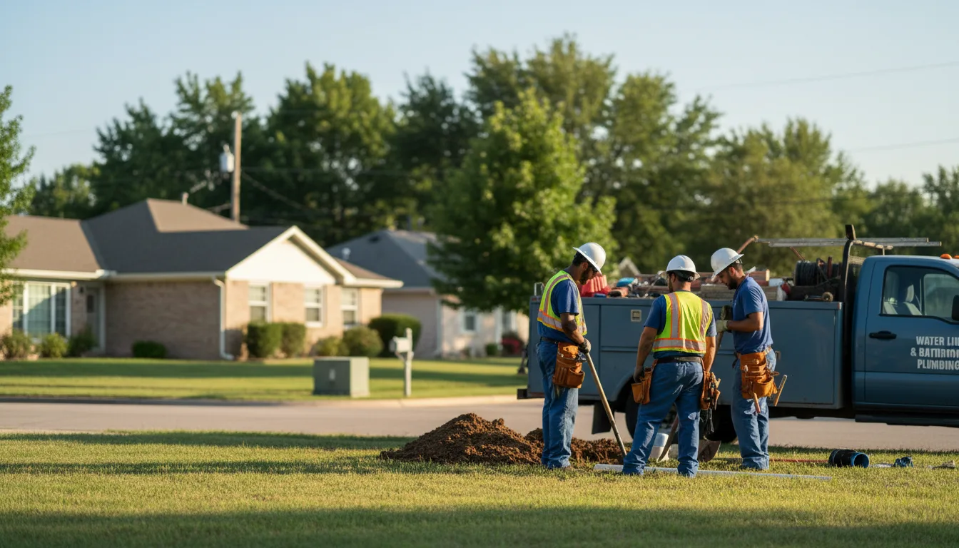 Residential water line and bathroom plumbing service in Guys Mills, PA